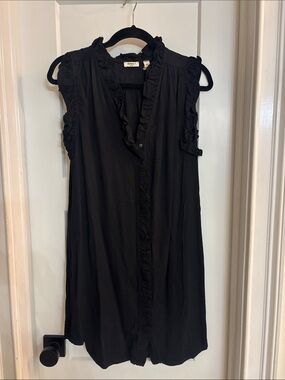 dylan Black Ruffle-Trim Sleeveless Tunic